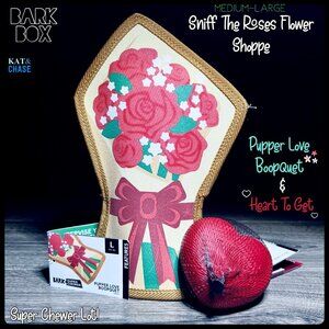 Pupper Love Barkbox M/L Flower Boopquet & Heart to Get Super Chewer Flower Large